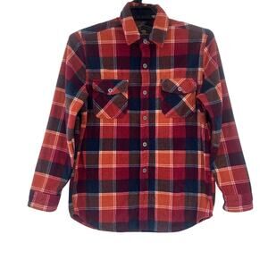 Freedom Foundry Plaid Mens Shirt Sz M Shacket Fleece Cozy Cabin Gorp Fall Retro